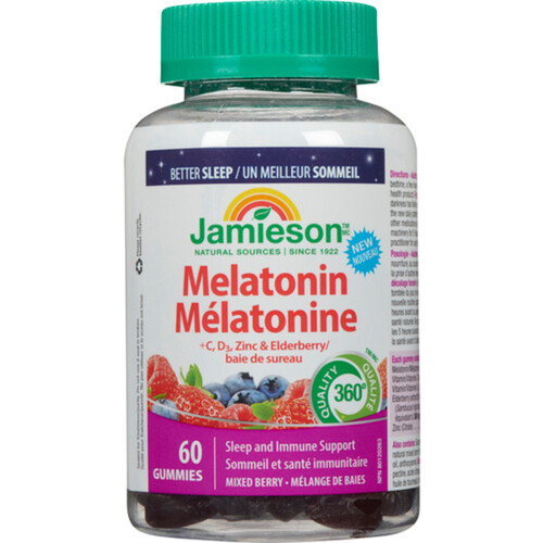 Jamieson Melatonin Supplements Gummies 60 Count