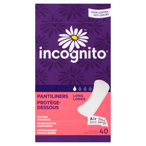 Incognito Pantiliners Long 40 Count