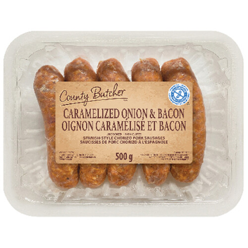 County Butcher Sausage Caramelized Onion & Bacon 500 g