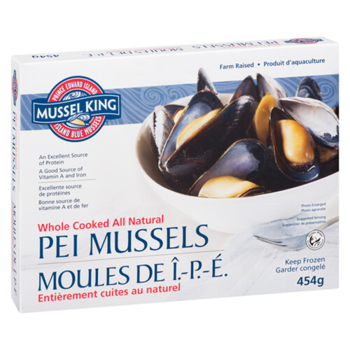 Mussel King Frozen All Natural PEI Mussels 454 g