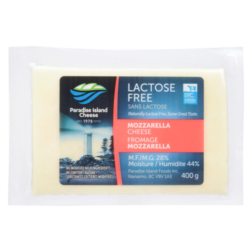 Paradise Island Lactose-Free Block Mozzarella Cheese 400 g
