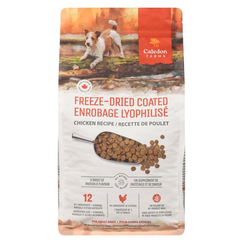 Caledon Farms Dry Dog Food Freeze-Dried Coated Chicken Recipe 1.8 kg