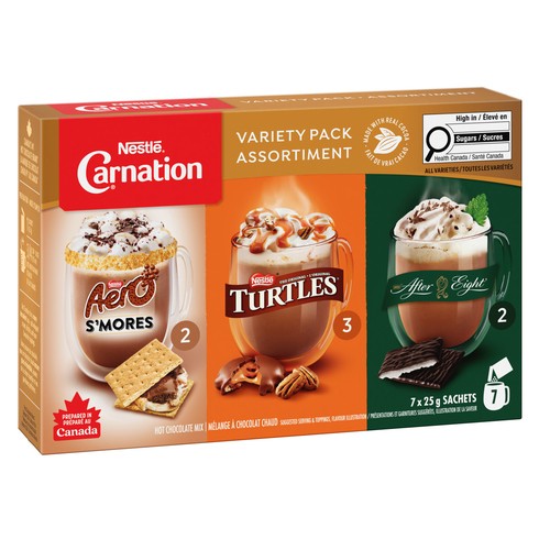 Nestlé Carnation Hot Chocolate Mix Variety Pack 7 x 25 g