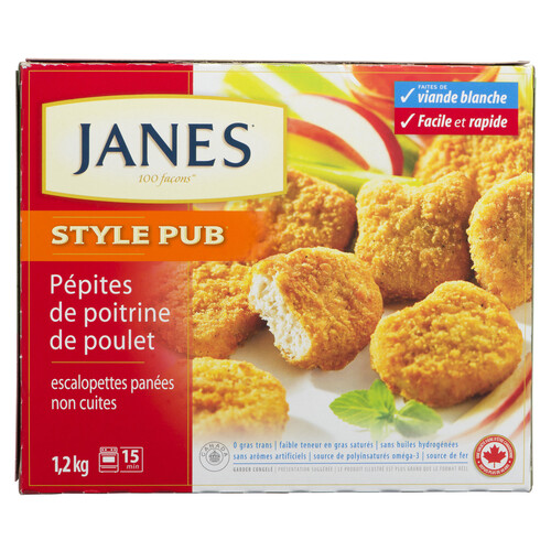 Janes Frozen Chicken Nuggets Pub Style 1.2 kg