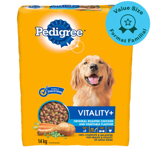Pedigree Vitality+ Adult Dry Dog Food Roasted Chicken & Vegetable 14 kg
