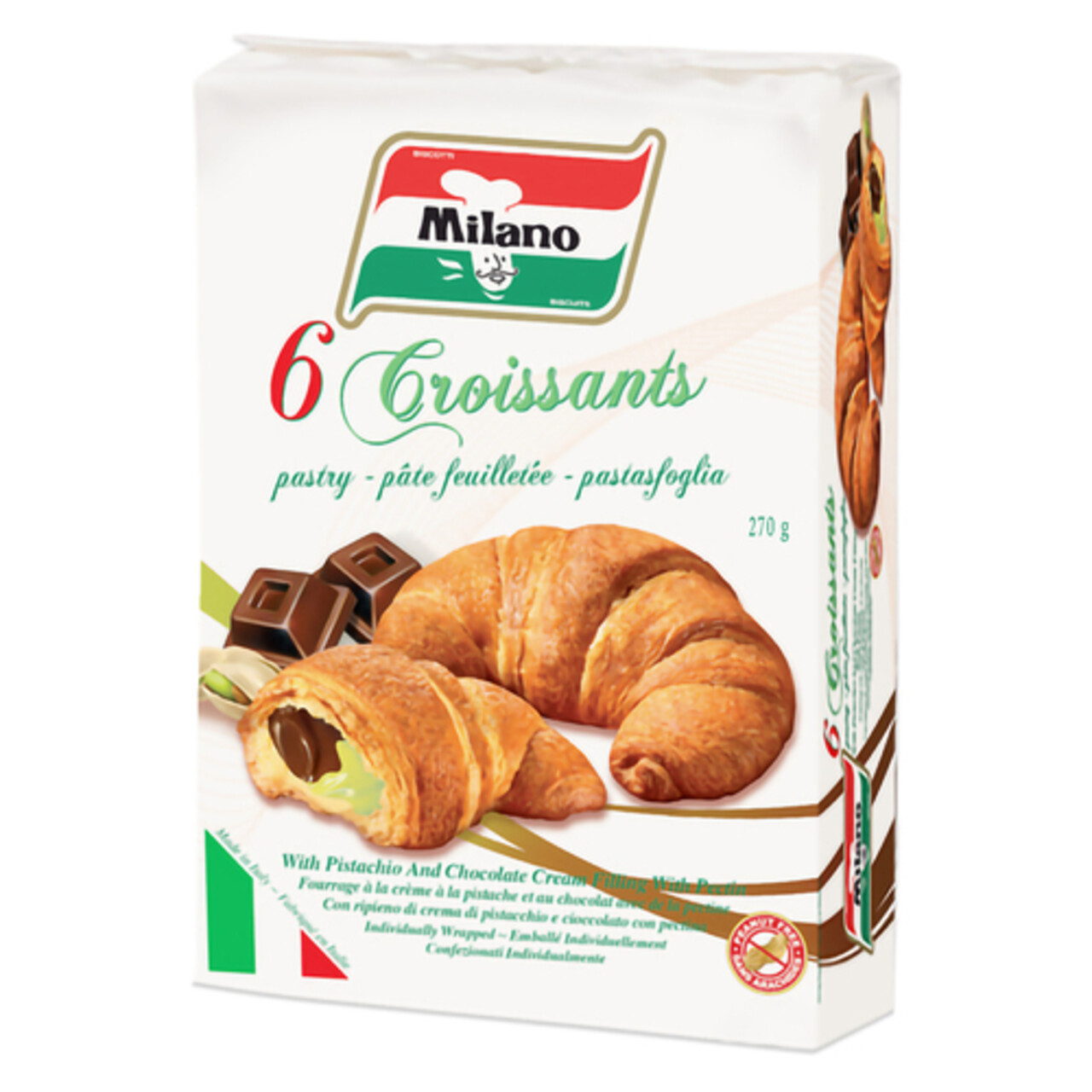 Milano PeanutFree Croissant Pistachio And Chocolate Fill 270 g Voilà