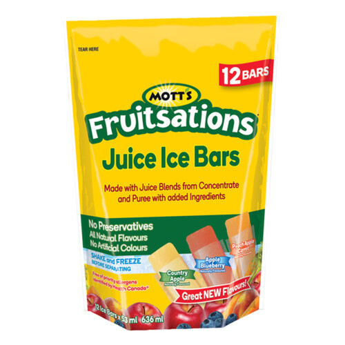 Motts Fruitsations Juice Ice Bars 636 ml