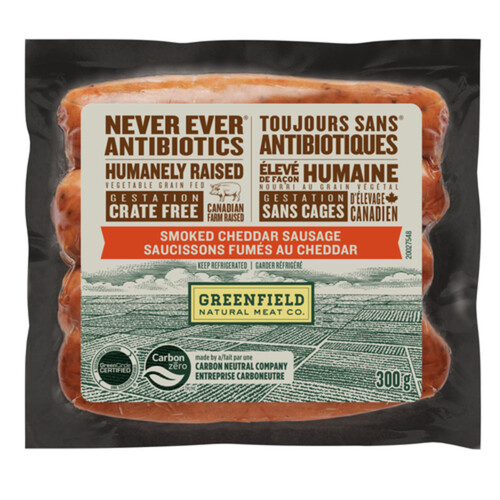 Greenfield Natural Meat Sausage Smoked Cheddar 300 g
