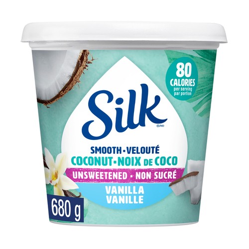 Silk Dairy-Free Plant Based Coconut Yogurt Unsweetened Vanilla 680 g