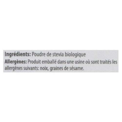 Organic Traditions Green Leaf Poudre de feuille de stevia biologique 100 g