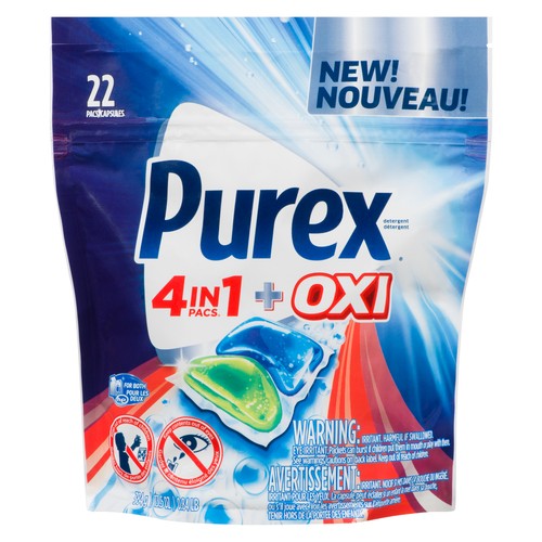 Purex Laundry Detergent 4 in 1 +OXI 22 Capsules 384 g 