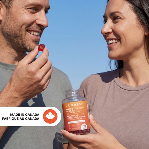 Landish Marine Collagen Gummies Citrus Berry 60 Count