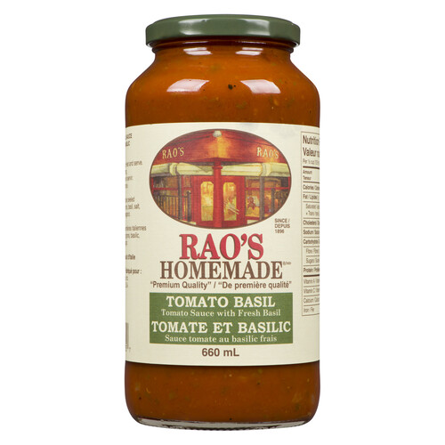 Rao's Homemade Sauce Tomato Basil 660 ml