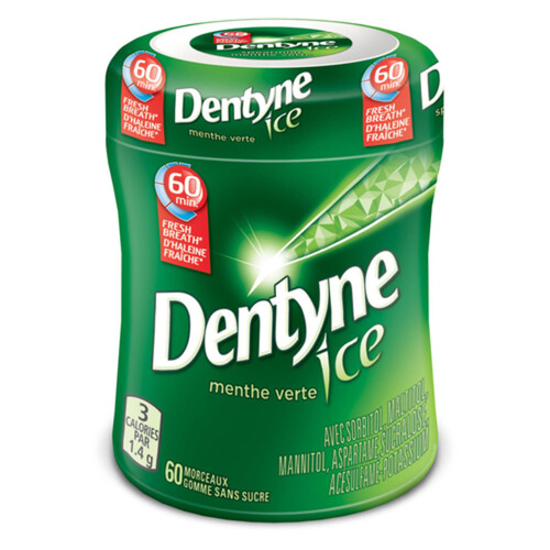 Dentyne Sugar-Free Gum Ice Spearmint 60 Pieces 