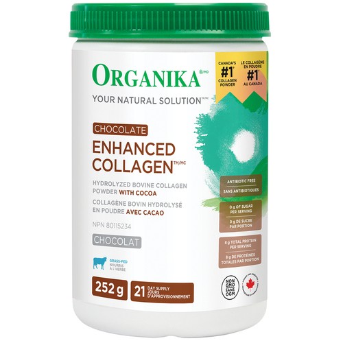Organika Enhanced Collagen Powder  Chocolate 252 g