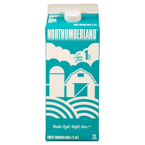 Northumberland 1% Milk Partly Skimmed 2 L