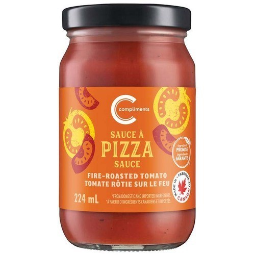 Compliments Pizza Sauce Fire Roasted Tomato 224 ml