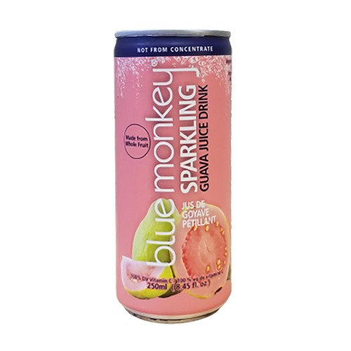 Blue Monkey Sparkling Juice Guava 4 x 250 ml (cans)