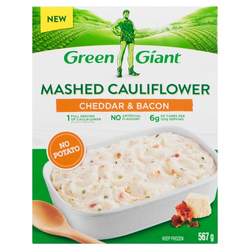 Green Giant Cheddar Bacon Mashed Cauliflower 567 g (frozen)