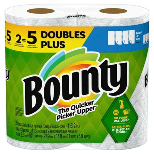 Bounty Paper Towel Select A Size Doubles Plus 113 Sheets 2 EA