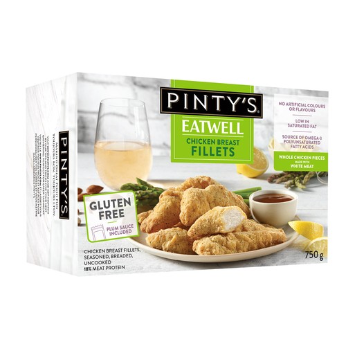 Pinty's Eatwell Frozen Chicken Breast Fillets 750 g