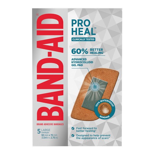 Band Aid Pro Heal Large Bandages 5 Count