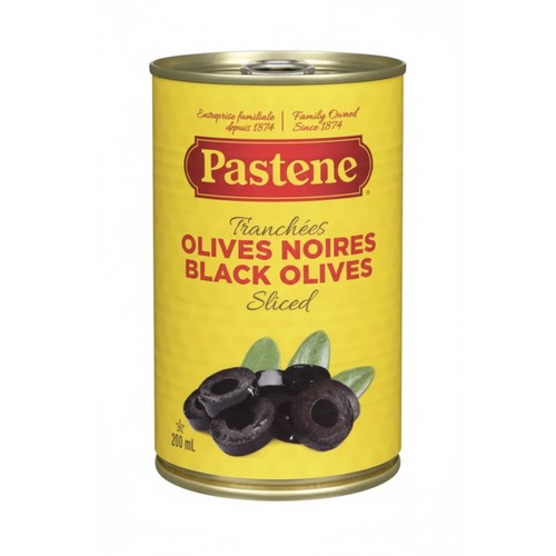 Pastene Black Olives Sliced 200 ml