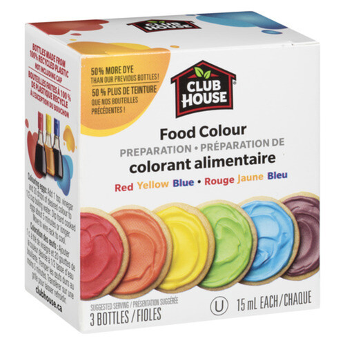 Club House Food Colour 3 Vial Original 3 x 15 ml