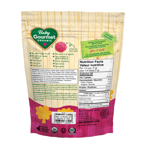 Baby Gourmet Organic Baby Food Beetberry With Coconut Cream 23 g
