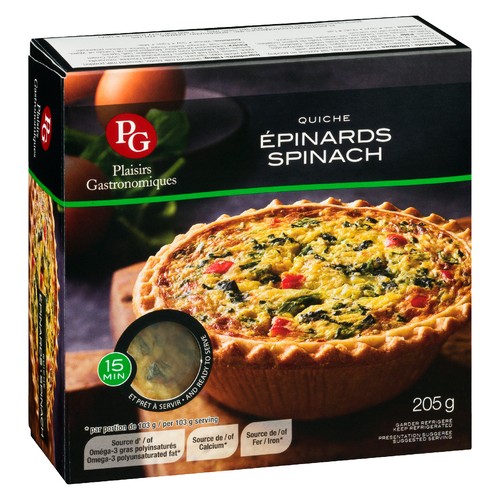 Plaisirs Gastronomiques Quiche Spinach 205 g