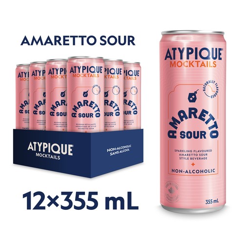 Atypique Non Alcoholic Mocktail Amaretto Sour 355 ml (can)