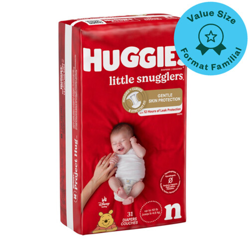Huggies Little Snugglers Diapers New Born 31 Count