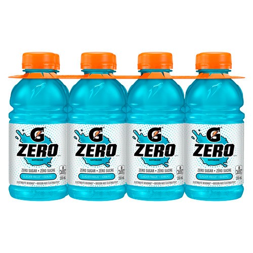 Gatorade G Zero Sports Drink Glacier Freeze 8 x 355 ml (bottles)