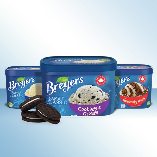 Breyers Frozen Dessert Family Classic Cookies & Cream 1.66 L