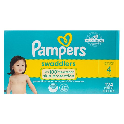 Pampers Swaddlers Diapers Size 4 124 Count