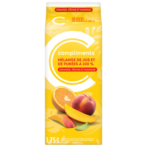 Compliments Refrigerated Juice Blend Orange Peach Mango 1.75 L