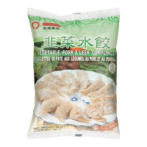 O'Tasty Vegetable, Pork & Leek Dumplings 567 g (frozen)