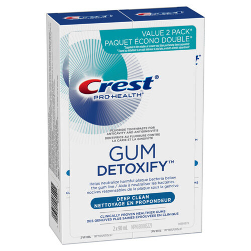 Crest Gum Detoxify Deep Clean Toothpaste 2 x 90 ml