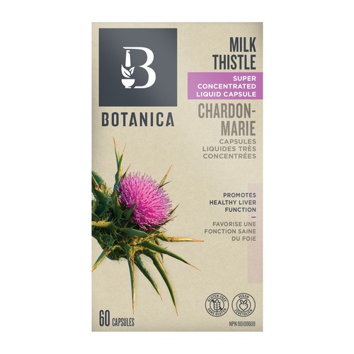 Botanica Gluten-Free Liquid Milk Thistle Capsules 60 Count