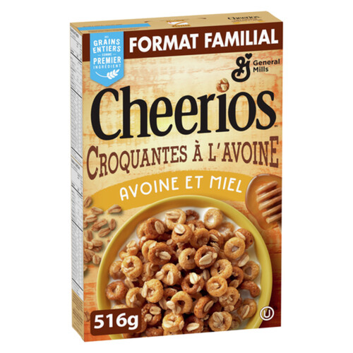 Cheerios Cereal Oat Crunch Oats 'N Honey Family Size 516 g - Voilà