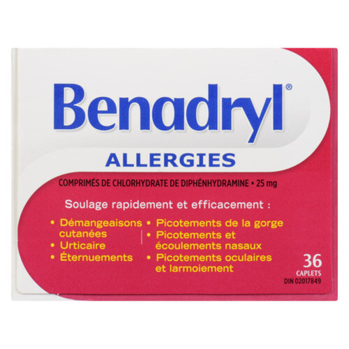 Benadryl Allergy 25 mg Caplets 36 EA