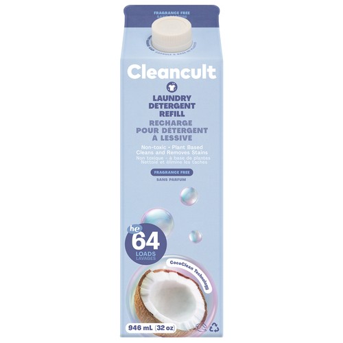 Cleancult Laundry Detergent Fragrance Free 946 ml