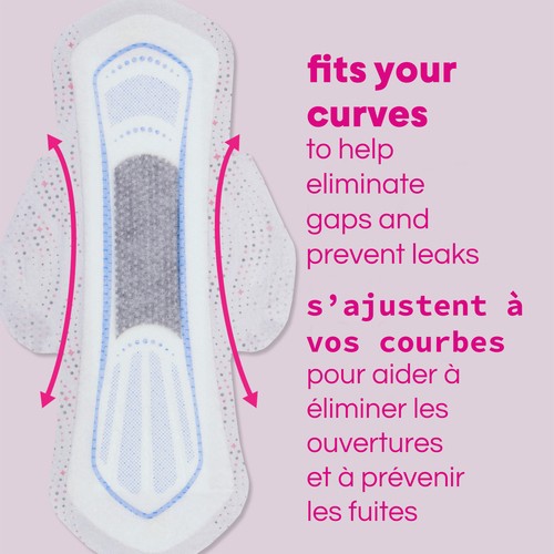 U by Kotex Teen Ultra Thin Pads Overnight With Wings 12 Count