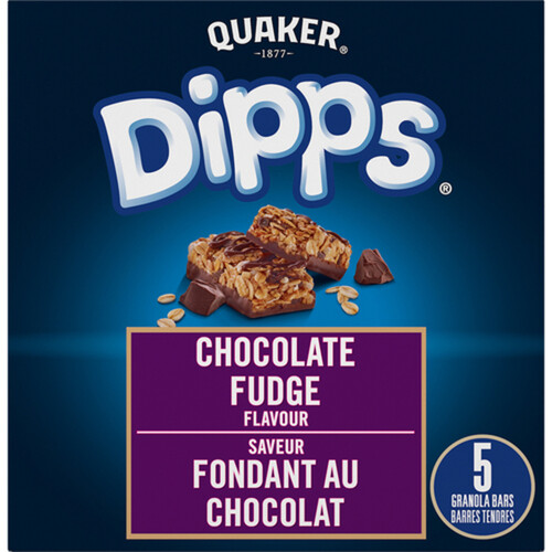 Quaker Dipps Granola Bars Chocolate Fudge 150 g