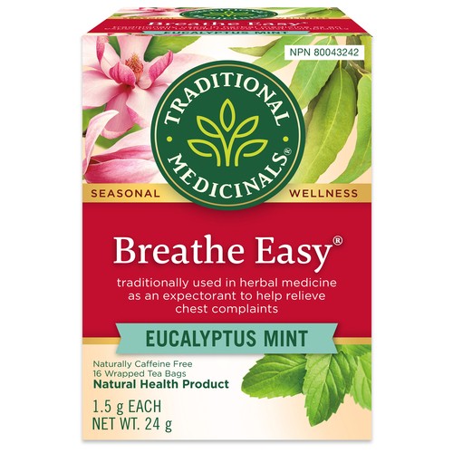 Traditional Medicinals Herbal Tea Breathe Easy 16 Tea Bags