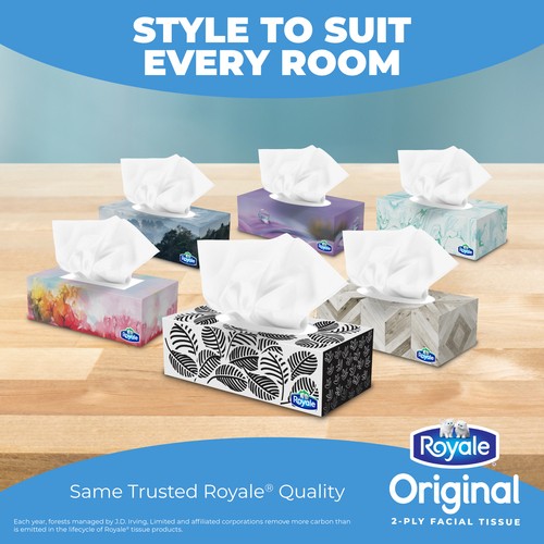 Royale Original Facial Tissue 2 Ply 6 Boxes x 126 Sheets