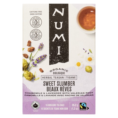 Numi Organic Herbal Teasan Sweet Slumber 16 Tea Bags 