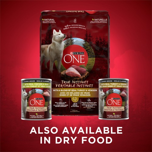 Purina ONE Wet Dog Food True Instinct 6 x 368 g