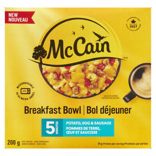 McCain Frozen Breakfast Bowl Potato Egg & Sausage 200 g