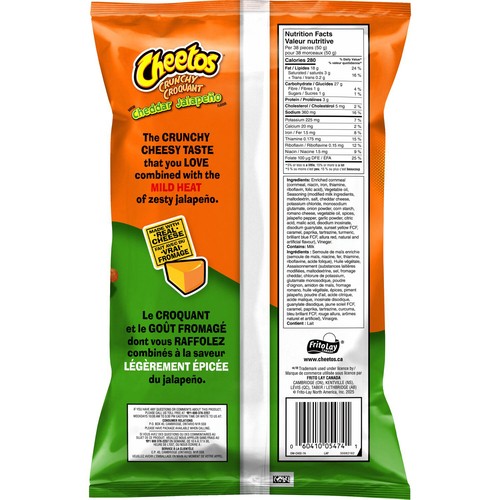 Cheetos Crunchy Cheese Flavoured Snacks Cheddar Jalapeño 285 g